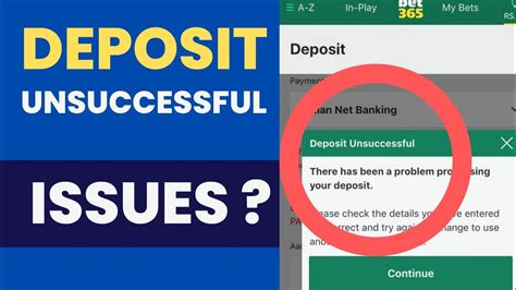 Bet365 player complains about unsuccessful deposit